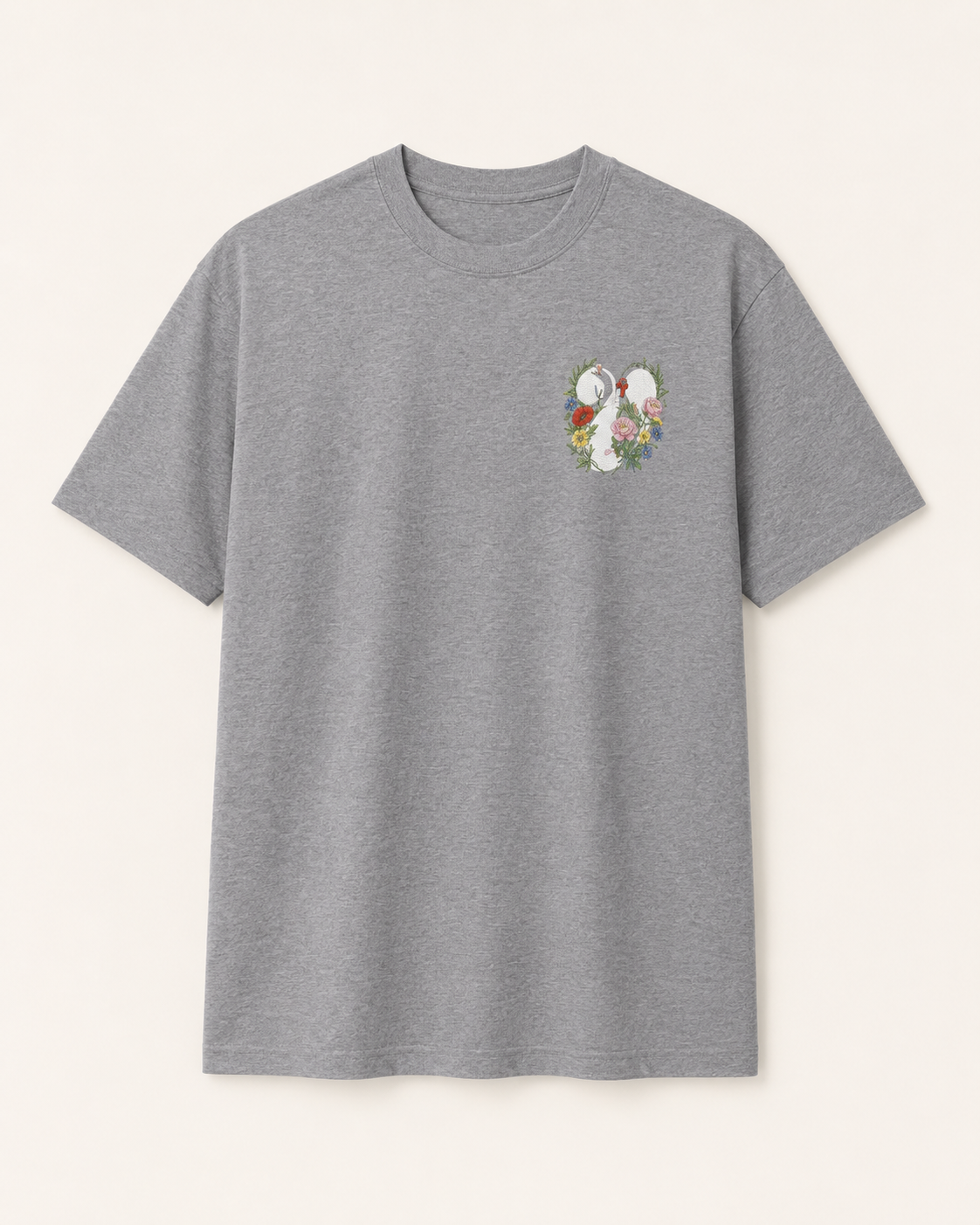 Signature Floral Heavyweight T-Shirt Carbon Grey