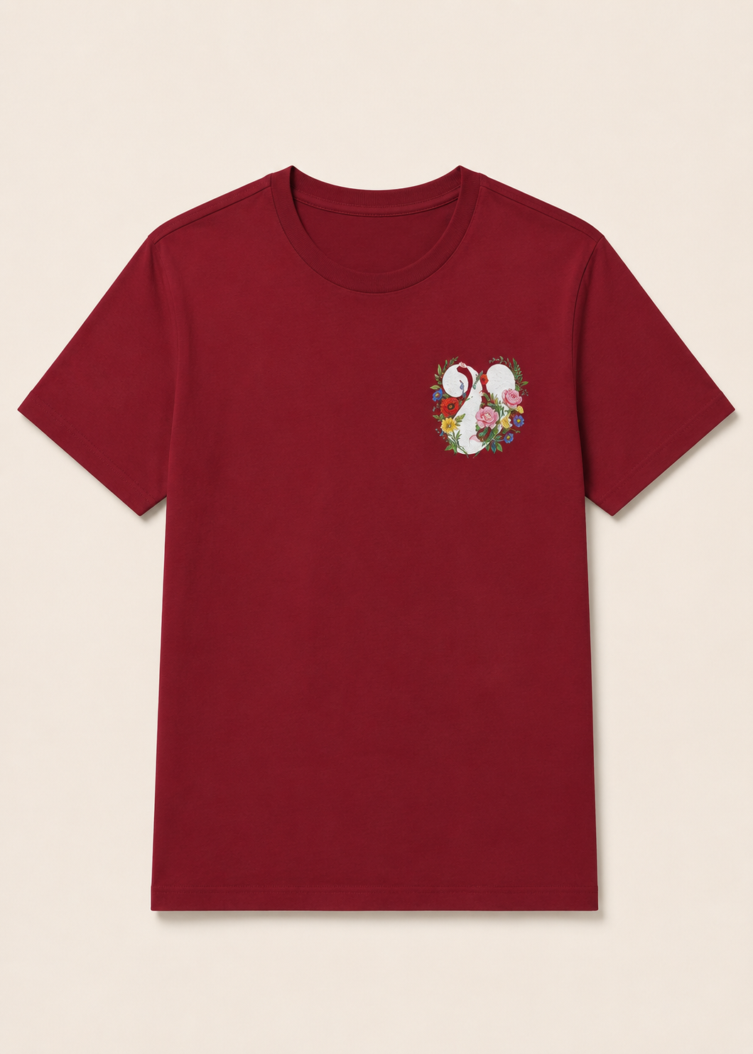 Signature Floral Heavyweight T-Shirt Brick Red