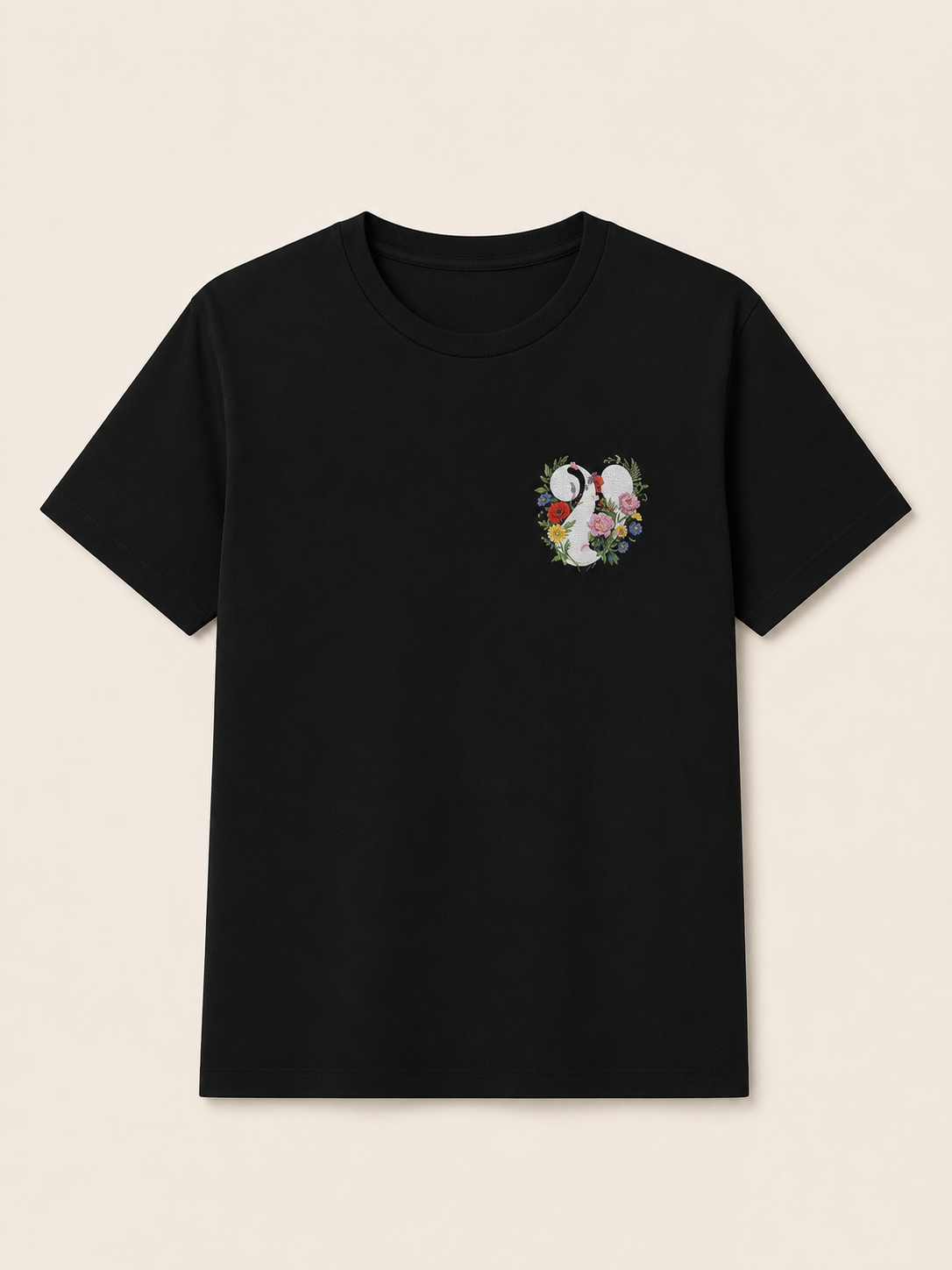 Signature Floral Heavyweight T-Shirt Black